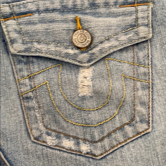 True Religion Distressed Mini Denim Skirt 30 - Picture 4 of 8
